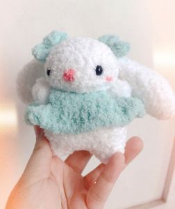 Thú Bông Len Hình Con Thỏ Mềm Mại