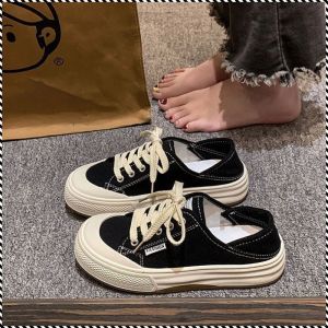 Womens Shoes Enhancement Boardshorts Stirrups Semi-toppling Cowhide Sole Sheet Fashion