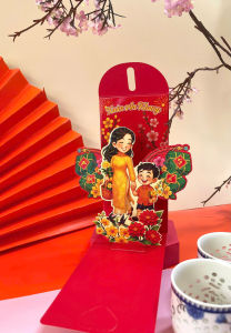 Bao Lì Xì Xoè Popup 3D Cao Cấp Tết Bính Ngọ 2026 Thiết Kế Sang Trọng