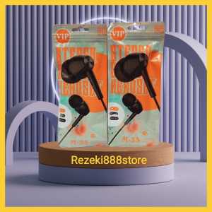Handsfree + Mic VIP M-35 Stereo Earphone Headset Extra Bass