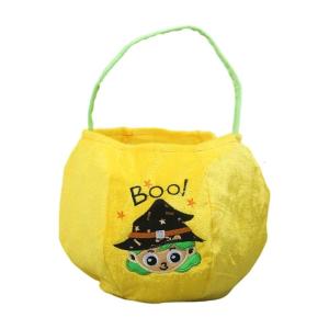 Traditional Velvets Pumpkin Candy Bag Seasonal Party Essential Storage Bag With Reinforced Handles Strong Fabric