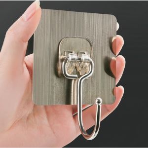 SET 5 Miếng Móc Dán Tường Chịu Lực Dưới 5kg Bản Lớn 7x7cm Móc Treo Nhà Tắm Nhà Bếp Thép Siêu Dính Chắc Chắn A418