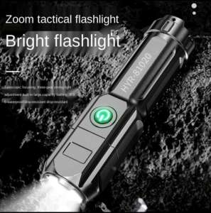 Outdoor Portable Zoom Flashlight Strong  Light High-power Rechargeable