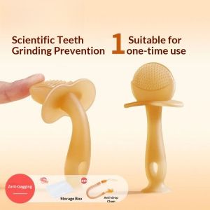 Baby Teether Silicone Chew Toys For 4 5 6 8 + Months Infant Oral Stage Bite Toys Boilable Food Grade Silicone