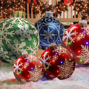 CURRANT Gaint PVC Ornaments Holiday Inflatable Toys Christmas Xmas Gift Christmas Balls Christmas Tree Decorations Party Supplies