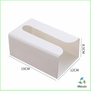 Mexin กล่องทิชชู่ติดผนัง มีแผ่นกาวติดยึดผนัง ไม่ต้องเจาะผนังWall Mounted Tissue Box