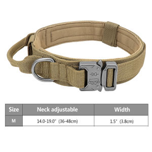 Dog Collar Nylon For Medium Large Military Dogs Strong Control Handle for German Shepherd Labrado