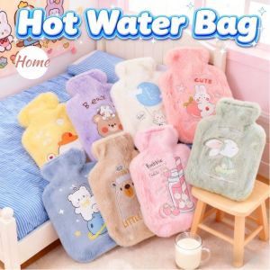 Cute Cartoon Hot Water Bag Compress Stomach Warm Water Bag Ultra Soft Thicken Warm Water Bag
