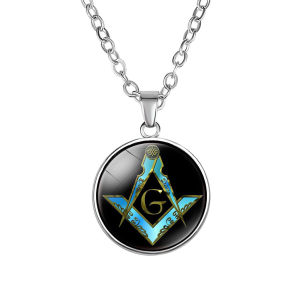 Ly eagle Wholesale 6 types of Freemasonry glass necklace mens Masonic pendant