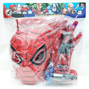 SPIDERMAN MARVEL SUPER HERO ACTION FIGURE COSPLAY GLOVES COLLECTION TOY SET