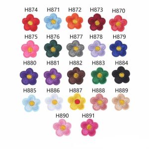 22pcs/Set Tempel Bunga Warna Bordir Bunga Tempelan Bordir Patch Bordir Jahit Patch Bordir Setrika