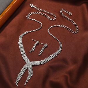 ZEEMIN ขายส่งข้ามพรมแดนผู้หญิงสร้อยคอต่างหูชุดเจ้าสาวชุดแต่งงานพู่สร้อยคองานเลี้ยงอาหารค่ำเครื่องประดับ