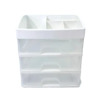 PXTON - Rak Kosmetik 3 Laci Rak Tempat Kosmetik / storage box / Rak / keranjang serbaguna / tempat penyimpanan / box / keranjang penyimpanan/ KOTAK MAKEUP / KOTAK MAKEUP MINI / BOX MAKEUP / BEAUTY CASE / TEMPAT KOSMETIK