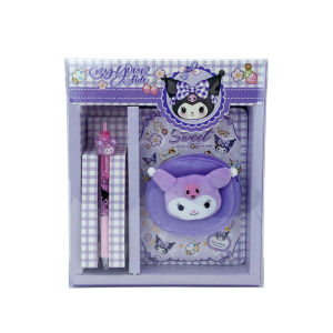 Notebook Set Comel Stationery Set Notebook with Matching Pen & Plush Pouch (BGJAYA)