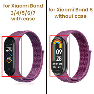 Gelang Strap Tali Nilon Mi Band 8 Colour Aksesoris Jam Tangan Olahraga Bernapas Warna Nylon Miband
