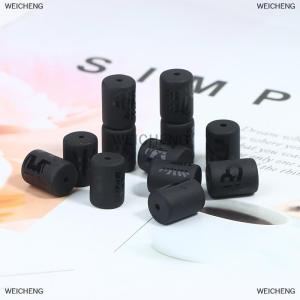 [COD] WEICHENG 12 Zodiac Beads Charms Matte Black Onyx Constellation Beads Cylinder Pendant
