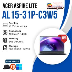 Laptop Acer Aspire Lite AL15-31P-C3W5 Intel Celeron Ram 8Gb Ssd 256Gb Nvme 15.6" Full HD IPS
