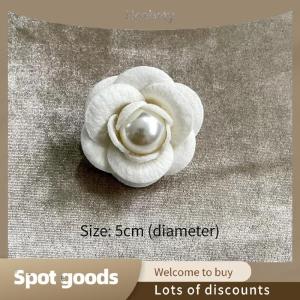 Heabety Fashion French Vintage Fabric Art Bow Tie Brooches Camellia Flower Corsage Pins Shirt Collar Accessories Fashion Jewelry Gifts For Women