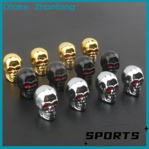 Dtake Skull Valve Caps ABS Car Wheel Plugs For Alloy Wheels Tire Valve Cap Auto Valve Cover Nipple Caps For Cars Motorcycles Bikes