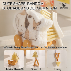 Cleaning Brush Cleaning Without Dead Ends Triangular Design Brush Non-slip Foldable Storage