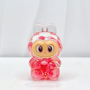 5211JEW 5.3 Cm Labubu Mini Ornaments POP MART Luminous Key Chain Pendant  Liquid Glitter Toy Miniature Craft