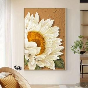 Hiasan Dinding Aesthetic Lukisan Abstrak Modern Simple Bunga Timbul Decorative - future art painting
