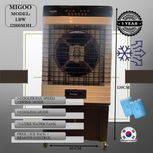 Air Cooler [Harga Kilang] Sejuk Heavy Duty Aircond Pendingin Udara Max 18000 - 22000 M3/Jam Kelajuan Angin sehingga35 kaki