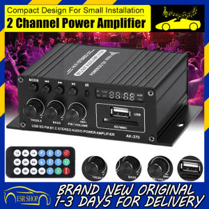 AK170/AK370 400W Amplifier DC12V/220V bluetooth HiFi Home car Stereo Amplifier Music Receiver FM Radio remote control Mini Amplifier Home Subwoofer car audio LED Design amplifiers bluetooth EDR Audio FM Radio AUX USB/SD [Receive within 1-3 days]