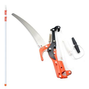 เครื่องมือตัดกิ่งพืชยืดหยุ่นสำหรับสวน กรรไกรตัดกิ่งสูงเครื่องมือทำสวนแบบยืดไสลด์