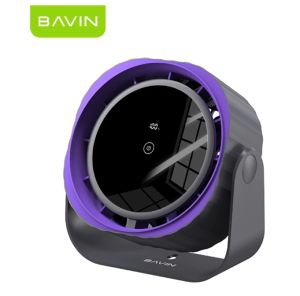 BAVIN BF005 High Speed Mini Fan 3600mAh Power Cooling Rechargeable Desktop Fan 120 Gears w/ Digital Display