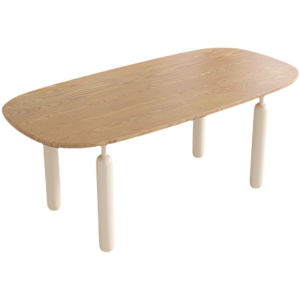 Dining Table Solid Wood Household Oval Dining Table Long Table