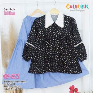 Setelan Rok Mika Anak - Remaja Cutetrik GD 572 Busana Muslim Setelan Setelan Rok Muslim Remaja