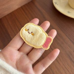 WININ Soft Velvet Fringe Hair Fixing Stickers Cute Food Pattern Shrimp Bangs Hair Stickers Easy Application Tape Hair Styling Tool Women Girls