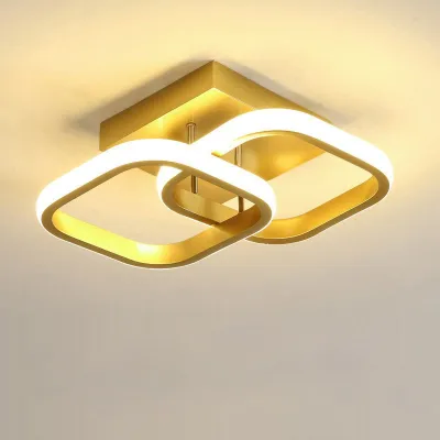 LED Ceiling Light Modern Design Chandelier Pendant Light Acrylic Square Flush Mount Drop Light Ceiling for Living Study Room Light Entrance Decorative Lighting
