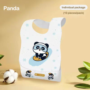 Vren bé dùng một lần không rửa yếm 10pcs đóng gói riêng lẻ dễ dàng để thực hiện nước bọt khăn ăn trẻ em Bib túi gạo