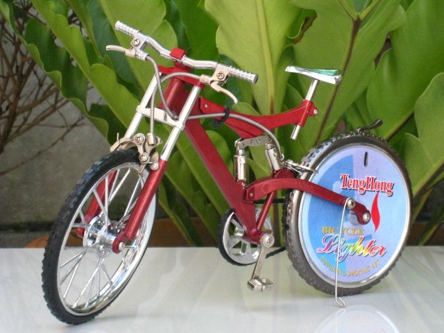 bicycle cigarette lighter Table Lighter - Trendy Bicycle Lighter (Assorted) Shape (Red) 22cm  Refillable Butane Lighter Metal With Plastic Lighter - Lazada
