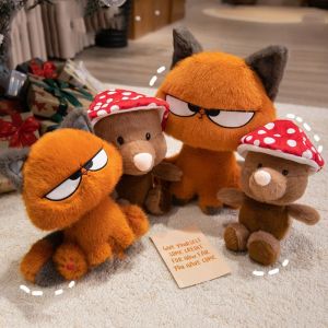 BANZU ผ้าฝ้าย PP ตุ๊กตาแมว Tug Tug น้ำตาล นุ่มนวล ตุ๊กตาขนนุ่มตลก ของเล่นนุ่มสบาย น่ารัก หมอนตุ๊กตาโมล ของตกแต่งบ้าน