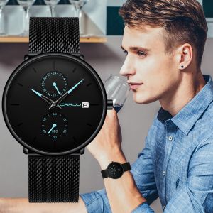 CRRJU Mens Watch Waterproof Quartz Watch Calendar Features for Business Daily Sports Casual Cool (2265)