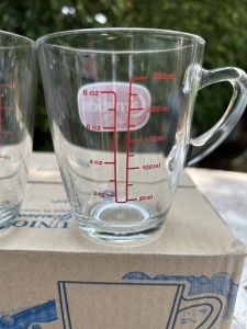 แก้วตวงคาร์เนชั่น สเกล 8ออนซ์/250ml (ราคาใบละ) แก้วตวง แก้วกาแฟ แก้วคาร์เนชั่น