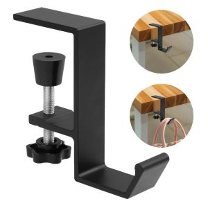 NOBLELUX Clamp-On Headphone Hook Non-Slip Metal Headset Hook  Adjustable Headphone Holder Under Desk