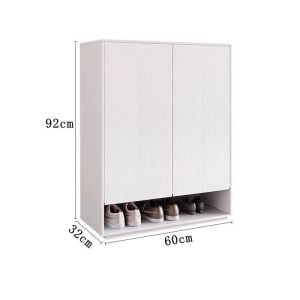 Shoe Cabinet Household Four-door 160cm Corridor Shoe Rack New Multi-layer Oak Color Storage Cabinet (YB)