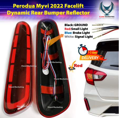 Perodua Myvi 2022 Facelift Dynamic Rear Bumper Reflector With Signal ...