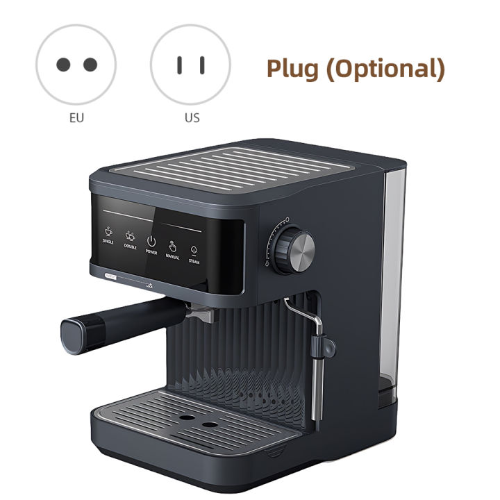 Multifunctional Electric Coffee Machine 850W 20Bar Mini Coffee Maker with  Portafilter, Single and Double Serve Filter Basket, 92°C Smart Brew Level 