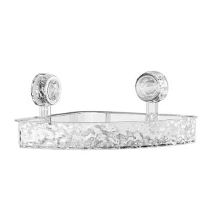 1 PC Suction Cup Style Bathroom Kitchen Storage Rack Non Perforated Wall Mounted Shampoo Soap Transparent Bracket