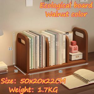 Sacesr Sturdy Solid Wood Bookshelf Removable Scratch Resistant Durable Double Handles Storage Holder Nordic Gears Home Storage 3H4K8