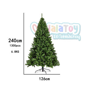 สินค้าพร้อมส่ง 1.8/2.1/2.4/3.0 เมตร ต้นคริสต์มาสสีเขียวพุ่มหนาพิเศษ