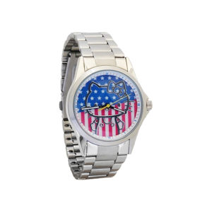 Hello Kitty Women Analog Quartz Japan Movement Watch with Stainless Steel Band HKFR955-03A