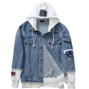 JACKET JEANS OVERSIZE LIMITED EDITION KOMBINASI JEANS DENGAN BAHAN LOTTO SUPER LEMBUT