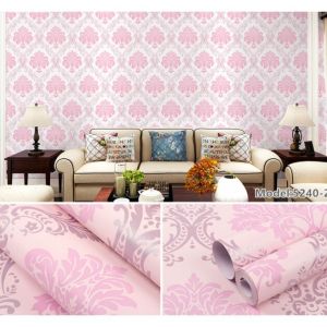 BELI 3 GRATIS 1 Wallpaper Stiker Dinding Motif Batik Dekorasi Ruang Tamu Kamar Bahan PVC