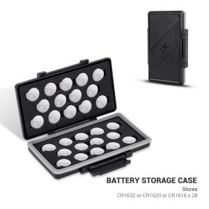 JJC Coin Cell Battery Case Storage Box Organizer For 28 CR1632 CR1620 CR1616 or 35 LR44 CR44 SR44 357 SR44W AG13 G13 A76 A-76 PX76 675 1166a LR44H V13GA GP76A L1154 RW82B EPX76 SR44SW 303 SR44 S303 S357 SP303 SR44SW Battries